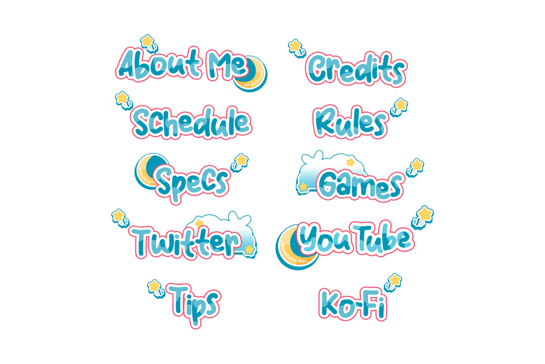 Twitch Panels - Transparent PNG Designed to match logo or theme.