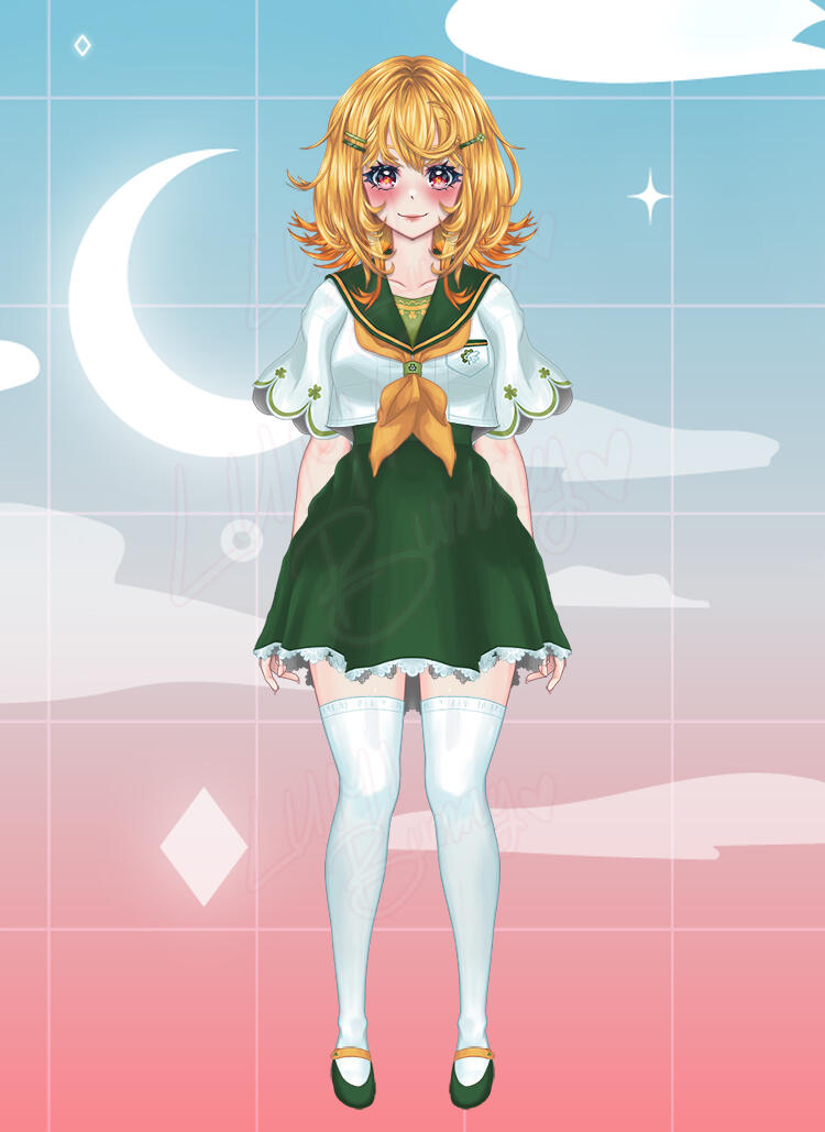 Kita Live2D Rig - Vtuber illustation Split &amp; ready for Live2D rigging.