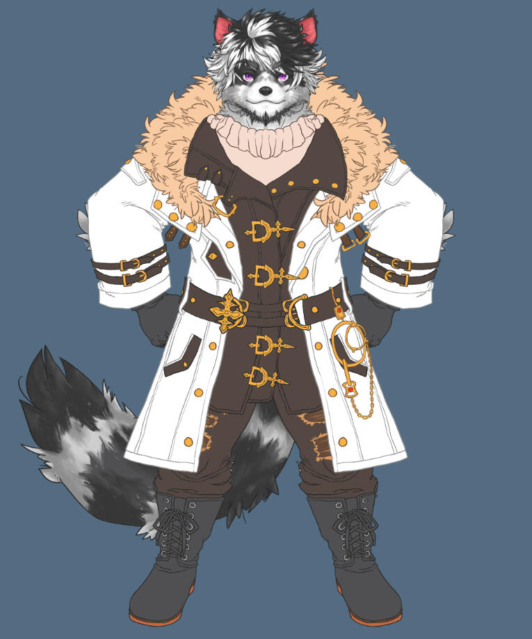 VTuber Character &amp; Outfit Design Illustration &amp; design, split for Live2D rigging.